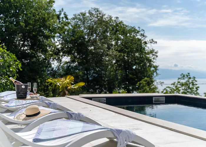 Mare&monti In Opatija, Heated Pool With Sea View Villa *