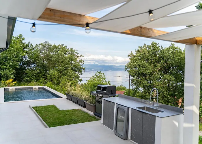 Mare&monti In Opatija, Heated Pool With Sea View Vila *