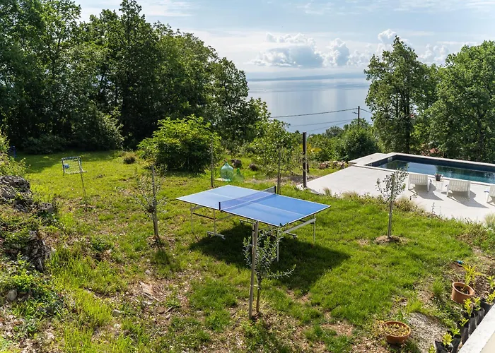 Mare&monti In Opatija, Heated Pool With Sea View ヴィラ オパティヤ